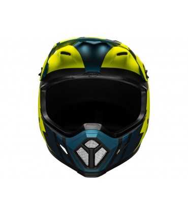 Casco Cross Bell MX-9 Mips Strike blu giallo opaco