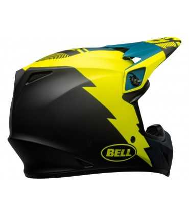 Casco Cross Bell MX-9 Mips Strike blu giallo opaco