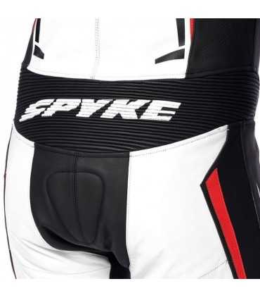 Tuta in pelle Spyke Assen Race 2.0 bianco rosso