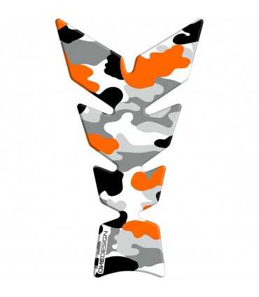 ONEDESIGN UNIVERSAL TANK PAD CAMO ORANGE FLUO