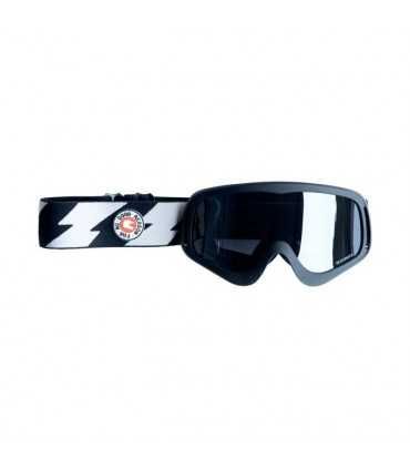 ROEG PERUNA GREY BOLTS GOGGLE BLACK AND OFFWHITE/BLACK STRAP