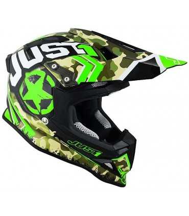 Casco cross Just One Kombat verde