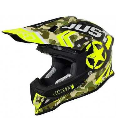 Casco cross Just One Kombat giallo