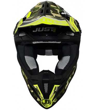 Casco cross Just One Kombat giallo