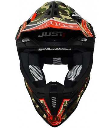 Casco cross Just One Kombat rosso