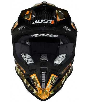 Casco cross Just One Kombat arancio