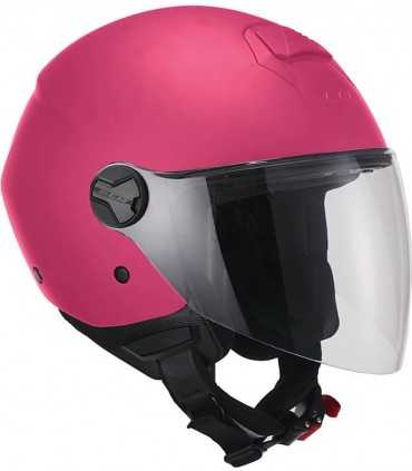 Casco jet Cgm 107A Florence long rosa opaco