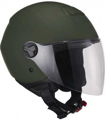 Casco jet Cgm 107A Florence long verde opaco