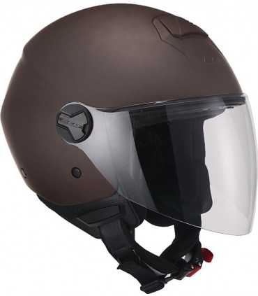 Casco jet Cgm 107A Florence long marrone opaco