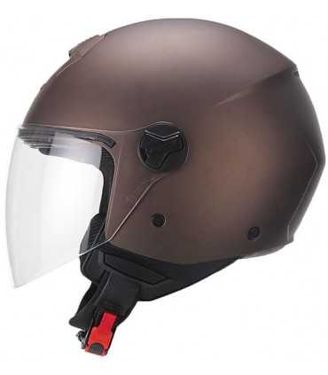 Casque jet Cgm 107A Florence long marron matt