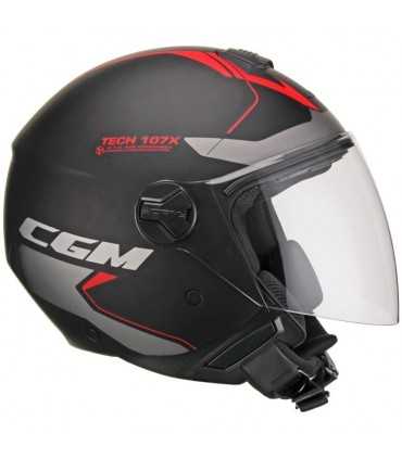 Casco jet Cgm 107X Florence Tech nero opaco