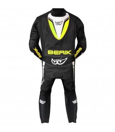 Veste en cuir Berik 2.0 Ls1-171334-BK noir jaune fluo