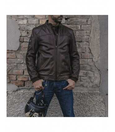 Holy Freedom Due braune Motorrad-Lederjacke