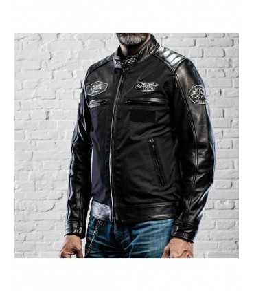 Holy Freedom Zero TL Schwarze Jacke aus Textil und Leder