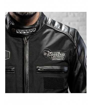 Holy Freedom Zero TL Schwarze Jacke aus Textil und Leder