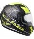 Kinder-Vollvisier-Motorradhelm CGM 265G Wild schwarz matt gelb