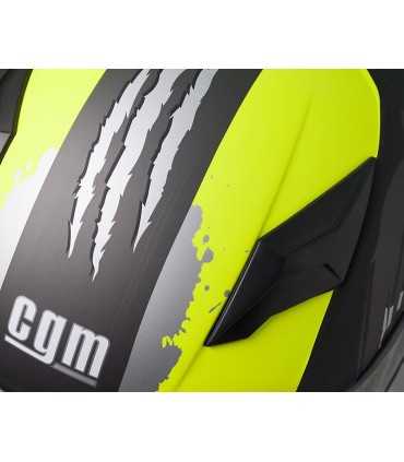 CASQUE MOTO POUR ENFANT CGM 265G Wild noir matt jaune