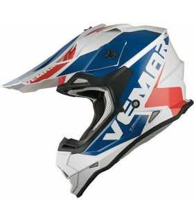 Casco cross Vemar VH Taku Blade bianco blu