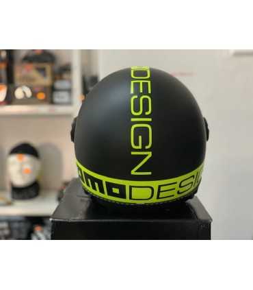 Casco Jet Momo Design FGTR nero opaco giallo