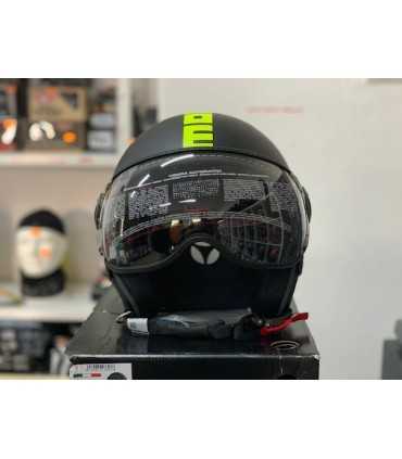 Casco Jet Momo Design FGTR nero opaco giallo