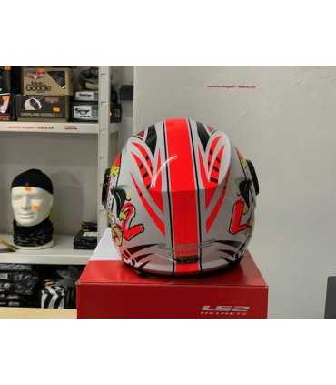 LS2 Funny Sluch Jet Helm weiß rot