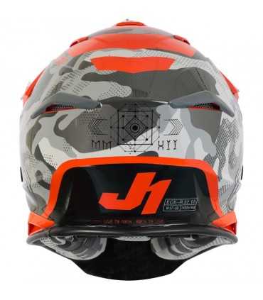 Casco cross Just-1 J39 Kinetic Camo grigio rosso fluo