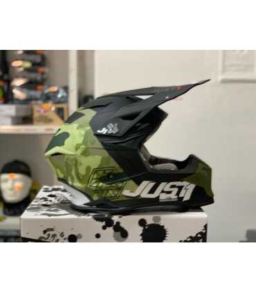 Casco cross Just-1 J39 Kinetic Camo verde