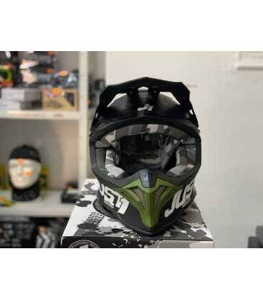 Casco cross Just-1 J39 Kinetic Camo verde