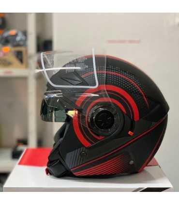 Casco jet One Alfa multi nero rosso