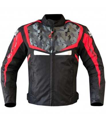 Giacca moto Berik Supersonic camo rosso