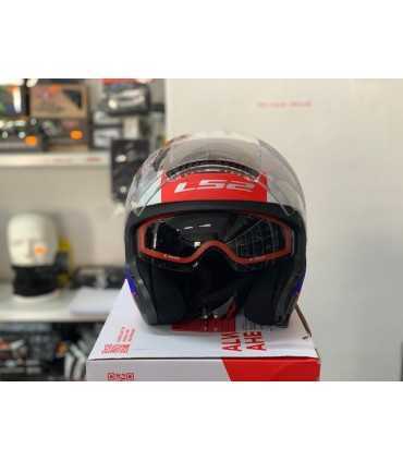 Casco jet LS2 Copter Urbane blu