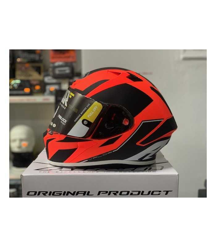 CASCO AIROH INTEGRALE VALOR WINGS ORANGE MAT