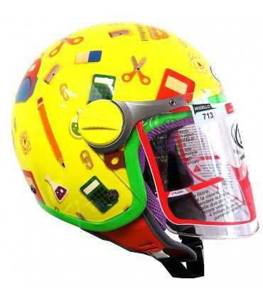 Casque jet enfant BHR école jaune