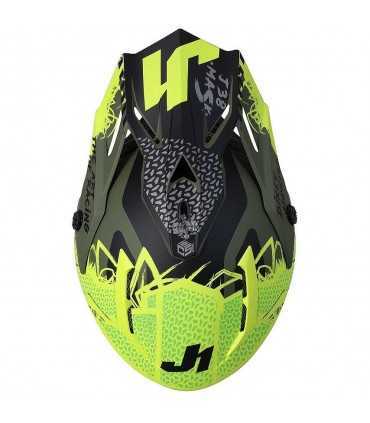 Casco cross Just 1 J38 Mask verde giallo opaco