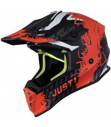 Casco cross Just 1 J38 Mask arancio fluo opaco