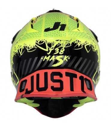 Casco cross Just 1 J38 Mask nero giallo fluo