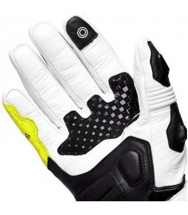 Guanti racing Spyke Tech race bianco giallo