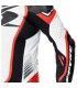 Combinaison moto en cuir Kanguro Spyke Aragon race blanc rouge