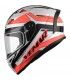 Casque Vemar VH Ghibli blanc rouge fluo