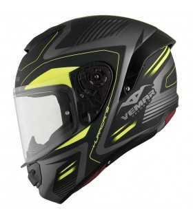 Helmet Vemar Hurricane Racing Laser grey yellow