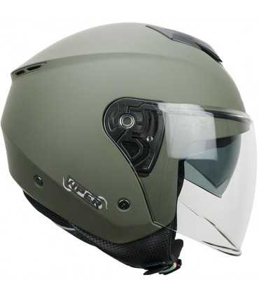 Casque jet moto CGM Viper vert matt