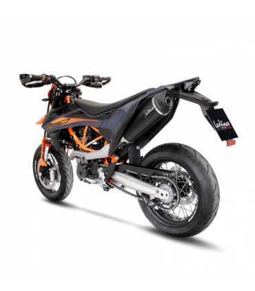 Leovince KTM 690 SMC R / Enduro R (2019-23) noir Inox Black Slip-On endcap Carbon