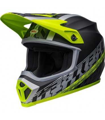 Casco Cross Bell MX-9 Mips Offset nero giallo opaco