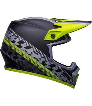 Casco Cross Bell MX-9 Mips Offset nero giallo opaco