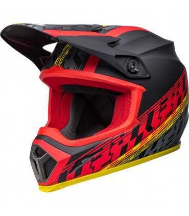 Casco Cross Bell MX-9 Mips Offset nero rosso opaco