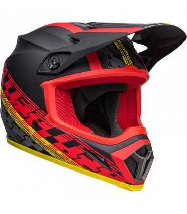 Casco Cross Bell MX-9 Mips Offset nero rosso opaco