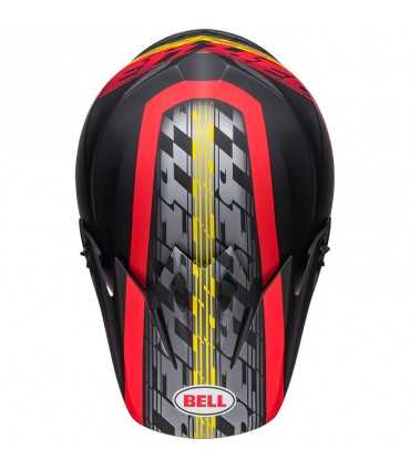 Casco Cross Bell MX-9 Mips Offset nero rosso opaco