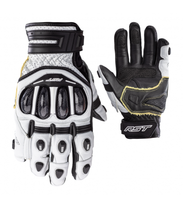 RST Tractech Evo 4 Short leather gloves white