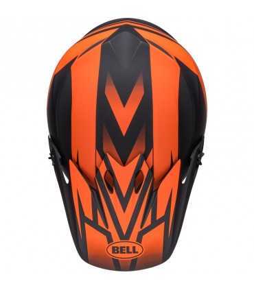 Casco Cross Bell Mx-9 Mips Disrupt arancio nero opaco