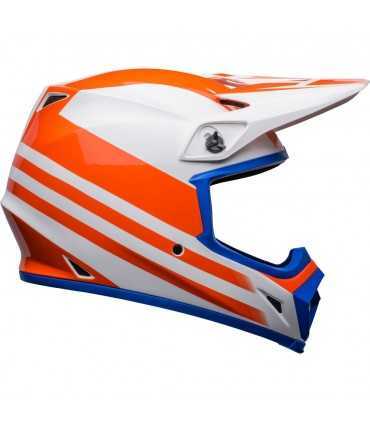 Casco Cross Bell Mx-9 Mips Disrupt bianco arancio